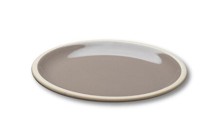 【美濃焼】 %porcelains plate L グロス 2点セット グロスホワイト＆グロスブラウン  多治見市/丸朝製陶所 陶磁器 食器 うつわ 美濃焼 焼き物 プレート おしゃれ くすみカラー オシャレ かわいい プレゼント 贈答 贈り物 送料無料  [TCK009]