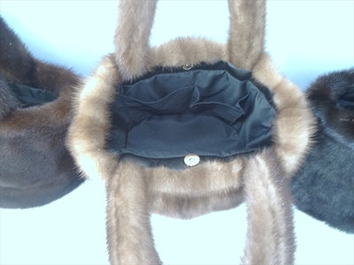 ミンクリアルファーBag 本物毛皮バッグ 〈丹波市〉 ファーバッグ 鞄