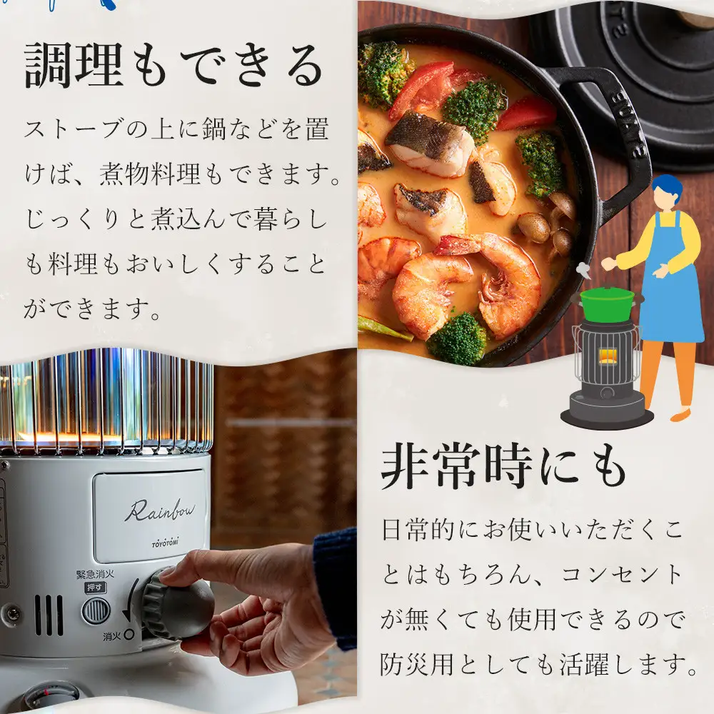 トヨトミ「対流形石油ストーブ  RB-2524(W:ホワイト）」