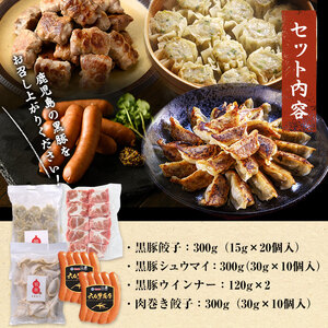 【訳あり・業務用】鹿児島県産黒豚で作るおかずセット(計1.1kg超) a7-007