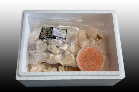 たこ唐揚げ250g×2P、ほたて貝柱500g×1P、いくら醤油漬け100g×1P C-70073