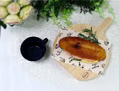 盛り付けもできる桧まな板　四角　D型　【07214-0159】
