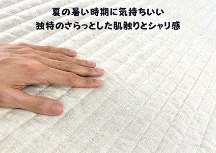【PRキャンペーン対象】吸放湿性に優れた天然植物繊維、近江の麻を使用した「近江本麻敷パッド」【CW01W】