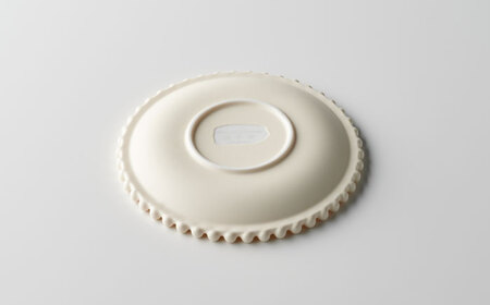 【美濃焼】ティアラ プレート 16cm マットアイボリー 2枚セット【Primitive陶舎花＊花】食器 ケーキ皿 パン皿 写真映え 洋風 ヨーロッパ風 カフェ風 かわいい おしゃれ [MFZ002]
