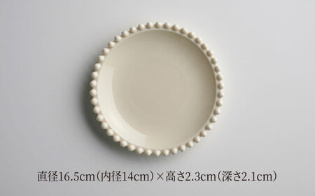 【美濃焼】ティアラ ボウル＆ソーサー アイボリー 2客セット【Primitive陶舎花＊花】食器 皿 鉢 受皿 プレート フルーツボウル サラダボウル スープボウル ティータイム 写真映え 洋風 ヨーロッパ風 カフェ風 かわいい おしゃれ [MFZ019]