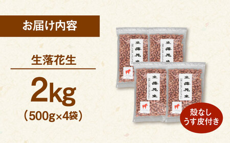 生 落花生（ピーナッツ） 500g×4袋 [ADAM014] 生ピーナッツ 落花生 人気