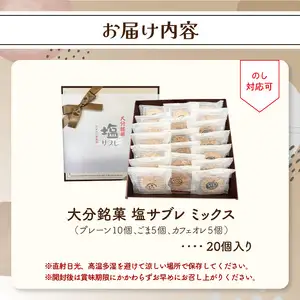 大分銘菓 塩サブレ ミックス 20個入り J01036