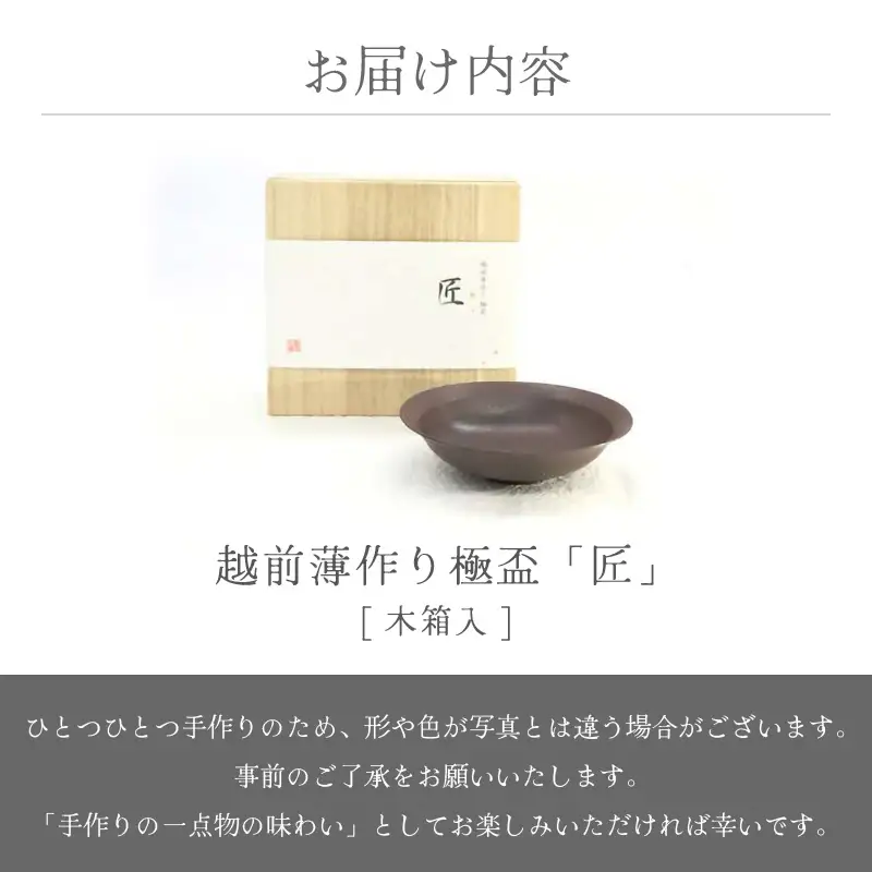  越前焼のふるさと越前町からお届け！ 越前薄作り極盃「匠」木 光窯 越前焼 越前焼き 【酒盃 杯 酒 コップ カップ マグカップ 食器 ギフト うつわ 電子レンジ 食洗機 工芸品 伝統工芸士 陶器 】 [e25-b011]