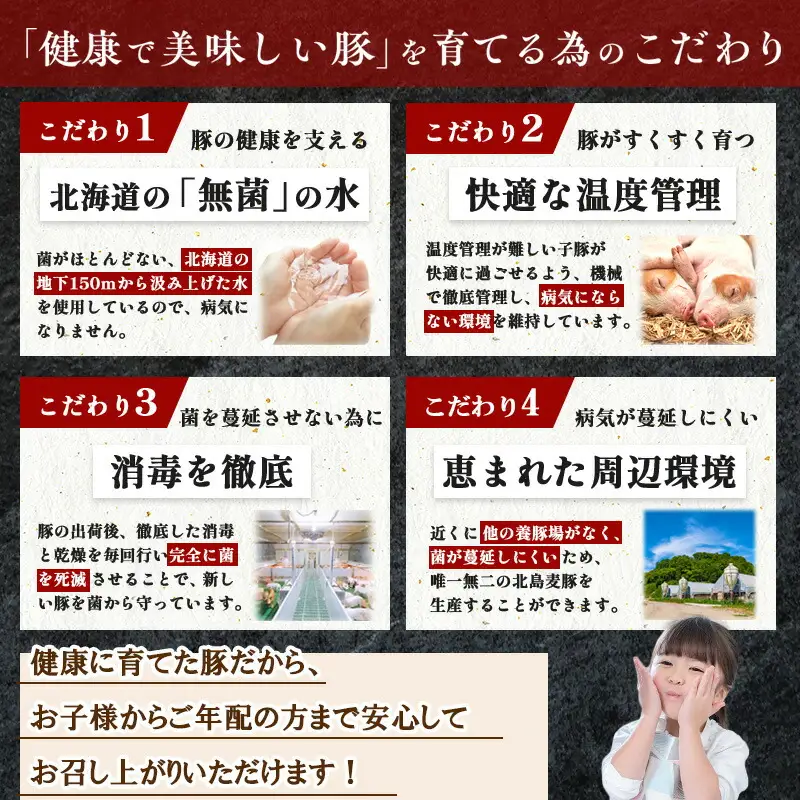 農場直送】真空パック　北海道産　北島ワインポーク　焼肉用肩ロース 1kg 【小分け】【余市のブランド豚肉】　ワインで育てた豚　余市産豚肉　北海道産豚肉　国産豚肉　小分け豚肉　安心安全豚肉 北島豚 _Y067-0087