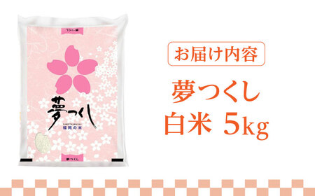 【先行予約】【令和7年産】福岡県産ブランド米「夢つくし」白米 5kg 【2025年8月以降順次発送】 [ABDD007] 