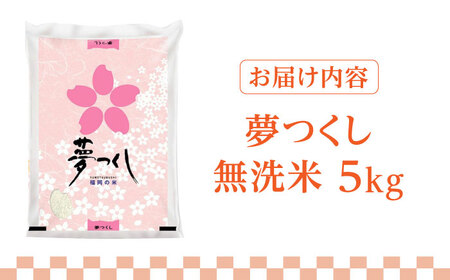 【先行予約】【令和7年産】福岡県産ブランド米「夢つくし」無洗米 5kg【2025年9月以降順次発送】 [ABDD008] 
