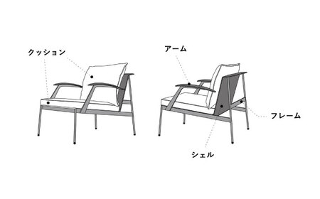 【Ritzwell】MERCURY LOUNGE CHAIR　肘ありタイプ [AYG059]