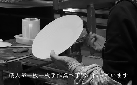 【波佐見焼】しのぎ 大皿5枚セット(キャメル) 食器 プレート【一龍陶苑】[CC77] 波佐見焼