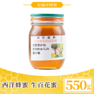 【P51001】国産西洋蜂蜜 生百花蜜(550g) 国産 鹿児島県産 蜂蜜 はちみつ ハチミツ ギフト プレゼント 贈答 家庭用 【芳治養蜂】