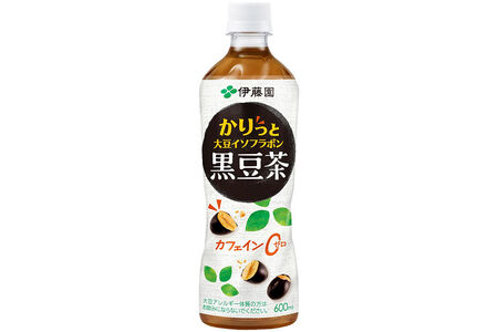 《定期便2ヶ月》かりっと大豆イソフラボン黒豆茶 600ml×24本【1ケース】