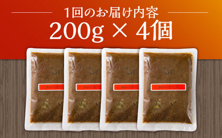 【3回定期便】薬膳スパイスビーフカレー 4食 /自然庵 [UCQ007] カレー