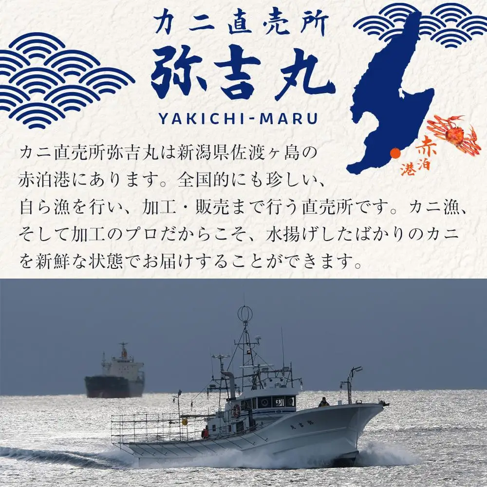 【ふるさと納税】『冷凍』佐渡島直送！浜茹で紅ズワイガニ（1杯400g/3杯）