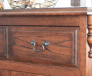 旭川家具 山室家具製作所 OAK(オーク)35 No.6 コンソールボックス 【 国産 無垢 インテリア 木製 欧風 アンティーク調 収納 キャビネット チェスト リビング ダイニング 北海道 】 _02115