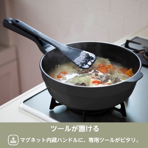 レミパンプラス 24cm ブラック RHF-320 【 フライパン IH対応 蓋 レミパン キッチン 蓋付き くっつかない 軽い 黒 平野レミ IH 鍋 ガス キッチン用品 新潟県 送料無料 燕三条 新潟県 燕市 】