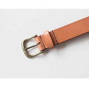 【minca】栃木レザーの希少な「ハーネスレザー」使用の贅沢な1枚革のレザーベルト/タン(生成)/幅35mm　HL-B02/TAN【34インチ 86.5cm】【小物 ファッション 人気 おすすめ 】