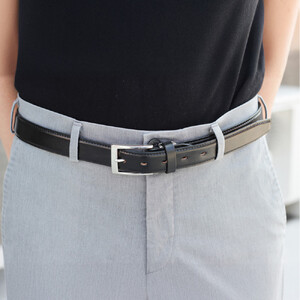 栃木レザー使用｜希少ハーネスレザーの贅沢ビジネスベルト｜Business belt｜ブラック｜minca（全3色）