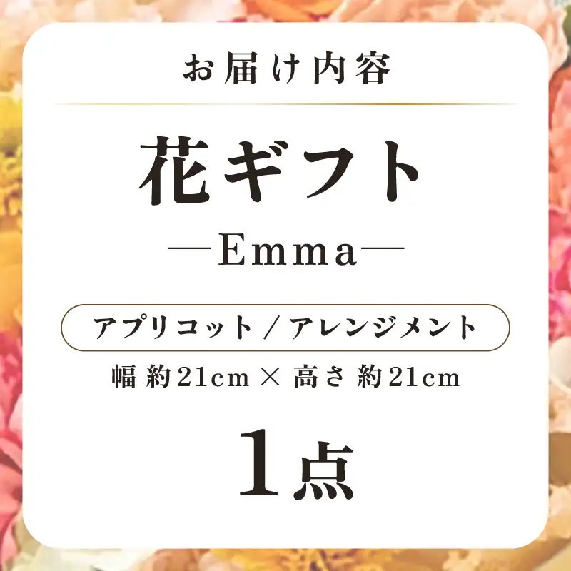 気分を変える花ギフト Emma(アレンジメント・アプリコット) [aw062-a006_05]
