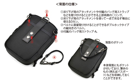 VanNuys 完全無欠のWファスナーサブバッグ／スモール ウエストバッグ ウエストポーチ アウトドア ボディバッグ ヒップバッグ バンナイズ ファッション カバン 