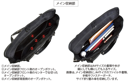 VanNuys フライヤー 3wayブリーフトート ダブルファスナー ビジネスバッグ メンズ 軽量 薄い 薄型 スリム A4 鞄 PC収納可 通勤 出張 ノートPC 誕生日 20代 30代 40代 ブラック バンナイズ ファッション  ハンドルカラー：ブラック