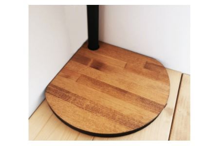[角にも置ける] しずくのスタンドシェルフ 3段タイプ ブラウン（天然木／完成品） [0965]