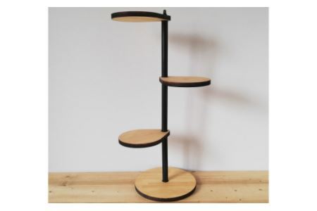 しずくのスタンドシェルフ 3段タイプ ナチュラル（天然木／完成品） [0977]