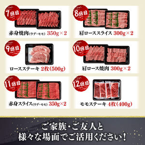 【12ヶ月定期便】宮崎牛定期便【 肉 牛肉 国産 宮崎県産 宮崎牛 黒毛和牛 和牛 焼肉 しゃぶしゃぶ すきしゃぶ 焼しゃぶ 4等級 A4ランク 】