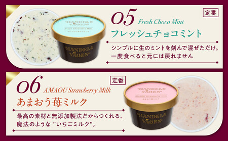 ハンデルスベーゲン 無添加 アイスクリーム 食べ比べ 定番6個セット 濃厚 北海道牛乳 高級カップ スイーツ ギフト 詰め合わせ 人気 おすすめ 送料無料 バニラ ベリー ヨーグルト ピスタチオ あまおう チョコミント｜神奈川県 横浜市 AHR0001