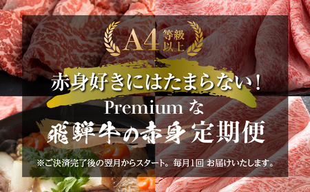 《まるごと定期便》6回 お届け 飛騨牛 赤身三昧 飛騨牛 [S605]