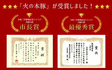  【定期6回発送】火の本 豚 食べ比べセット 切り落とし1100g しゃぶしゃぶ 用 ロース 600g  豚肉