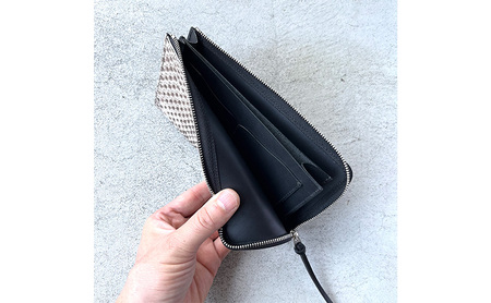 本革 L字ファスナー長財布 ダイヤモンドパイソンレザー ファッション小物 イタリアンレザー プレゼント ギフト 