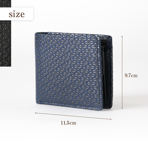 甲州市×印傳屋 札入（黒革×黒漆）E5-1201