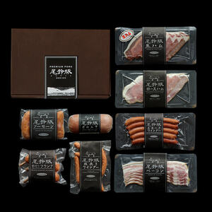 ハム・ソーセージ【PREMIUM PORK】尾鈴豚ハム・ソーセージ詰め合わせ8種Aセット【 数量限定 豚肉 ぶた 宮崎県産 ウインナ― ハム 生ハム ソーセージ 加工品 】