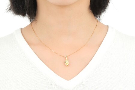 【ふるなび限定】【一点もの】ベリーライトイエローダイヤモンド（0.605ct）K18YGペンダント　R61　K05092-H　FN-Limited-SP