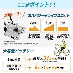 パナソニック 電動アシスト 自転車 ビビ・SX26インチ ソリッドネイビー