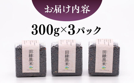 田縁黒米（でんえんくろまい）300g×3パック  糸島市 / NPO法人田縁プロジェクト 古代米 黒米 米 ご飯 [ATM003]