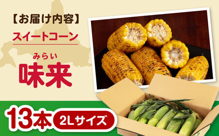 【8月下旬以降順次発送】スイートコーン 味来 13本 2Lサイズ / とうもろこし [AJAK006]