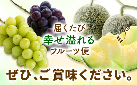 【2回定期便】旬のフルーツ便【養生市場】 定期便 ぶどう詰め合わせ約1.5kg メロン約2kg×2玉 2回発送 《8月上旬-11月中旬頃出荷》 果物 フルーツ 九州産 熊本県産 送料無料