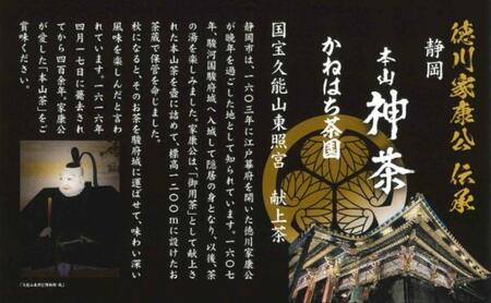 静岡久能山東照宮献上茶「本山神茶」 お茶 350ml ペットボトル 2本入×8箱 セット 静岡市葵区産 かねはち茶園 飲料 オススメお茶■
