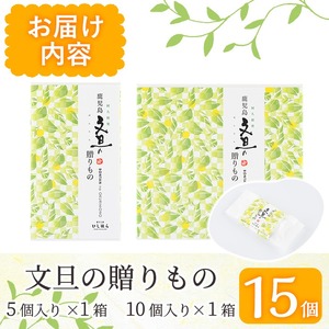 鹿児島文旦の贈りもの(計15個) 国産 文旦 ボンタン ぼんたん お菓子 洋菓子 あんこ 白あん ホイルケーキ スイーツ おやつ 銘菓【菓子工房いしはら】akn071-03