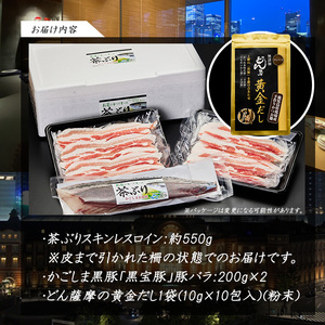どん薩摩の黄金だし『茶ぶり＆黒豚』しゃぶしゃぶセット(4～5人前)【株式会社Never Land】never-7266