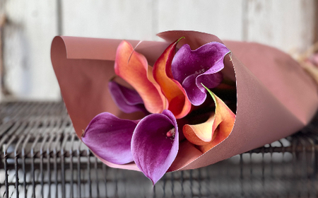 季節の山形県産のお花束 ZAO 旬のオススメのお花セレクション F2Y-3724