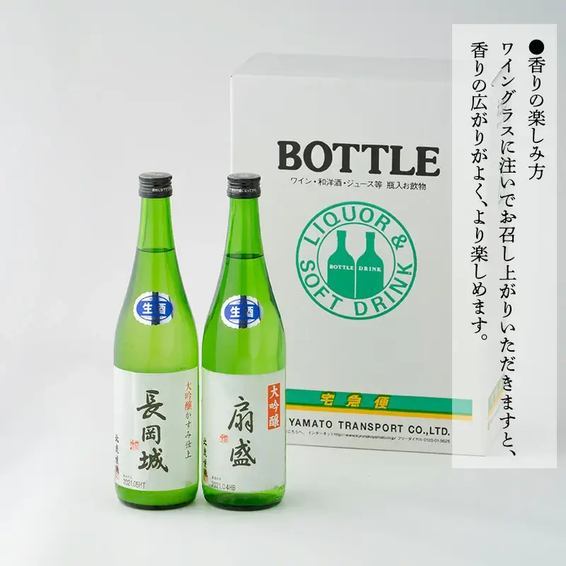 大吟醸扇盛720ml&長岡城720ml　120P4005