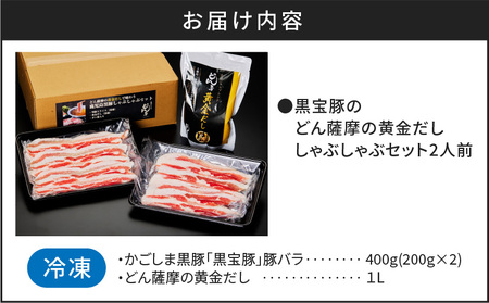 【5営業日以内に発送】黒宝豚のどん薩摩の黄金だししゃぶしゃぶセット 2人前 K227-002_01 肉 豚肉 冷凍 スピード配送 最短 すぐ届く お急ぎ
