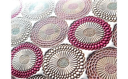【文庫屋大関】パーソナルホルダー　笠菊＜桃花＞【皮革工芸品】 民芸品 雑貨 日用品 ファイル 多用途 牛革 