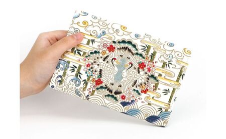 【文庫屋大関】パーソナルホルダー　むかい鶴【皮革工芸品】 民芸品 雑貨 日用品 鶴のデザイン 